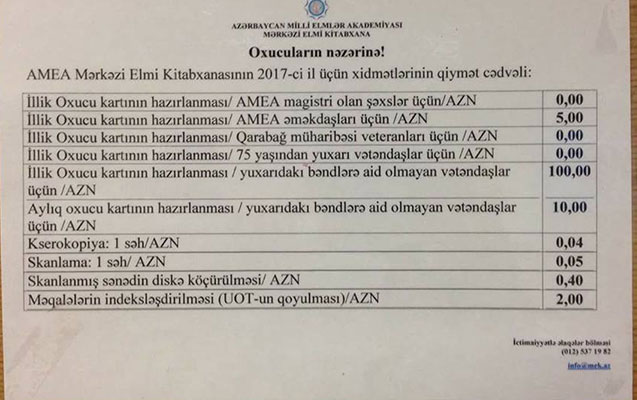 “Azərbaycanda 5 manatlıq xidmət 100-ə qaldırıldı  -  Rəsmi açıqlama