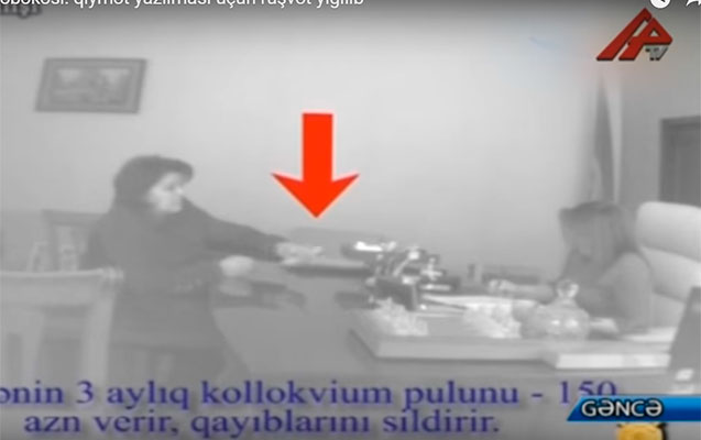 “Rüşvət alan direktorun görüntüləri yayıldı - Video