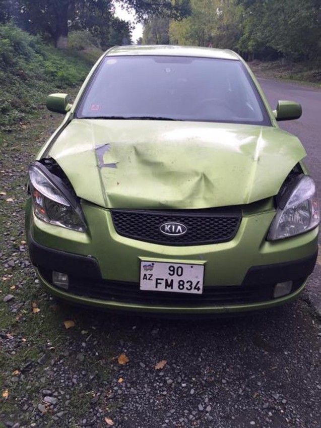 Danalar azərbaycanlı aparıcını qəzaya saldı -  Fotolar