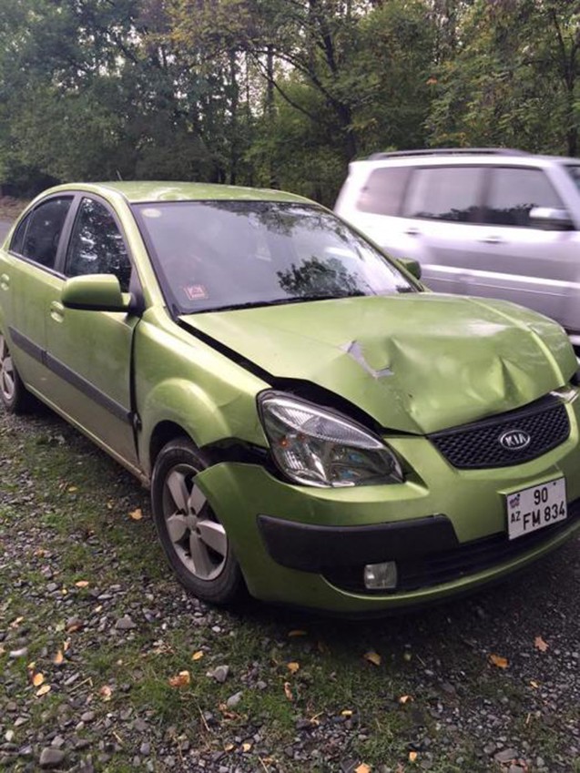 Danalar azərbaycanlı aparıcını qəzaya saldı -  Fotolar