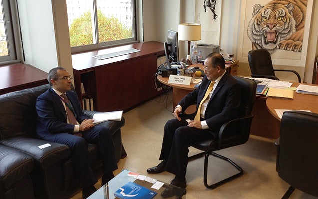 Mikayıl Cabbarov YUNESKO-nun baş direktoru ilə g&ouml;r&uuml;şd&uuml;