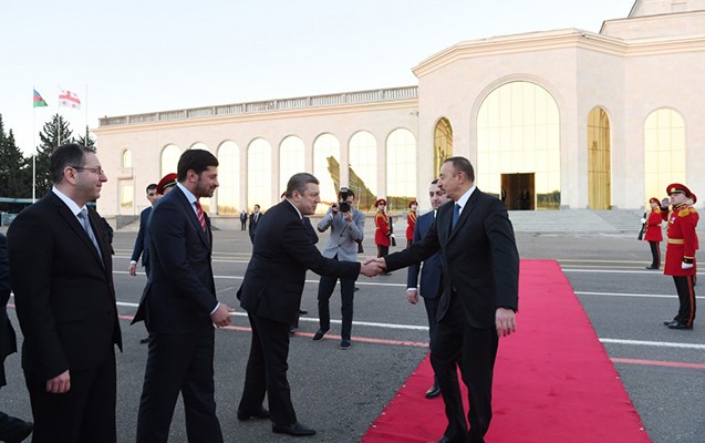 İlham Əliyevin G&uuml;rc&uuml;stana səfəri başa &ccedil;atdı - Fotolar