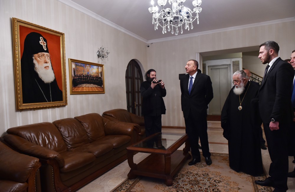 İlham Əliyevin patriarxla g&ouml;r&uuml;ş&uuml; - Fotolar
