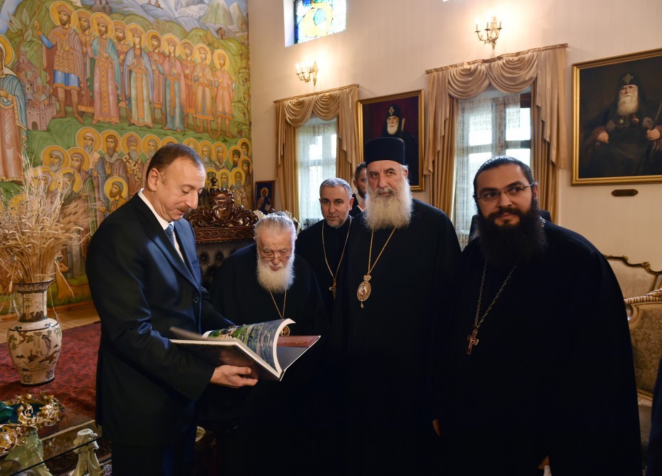 İlham Əliyevin patriarxla g&ouml;r&uuml;ş&uuml; - Fotolar