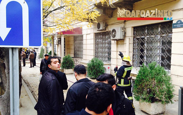 Nərimanov Məhkəməsi boşaldıldı -  Yanğın var+Fotolar