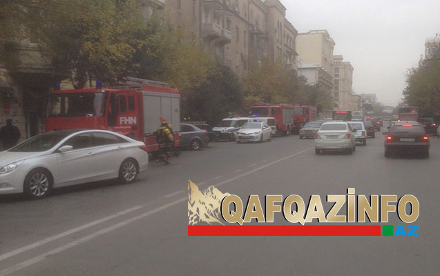 Nərimanov Məhkəməsi boşaldıldı -  Yanğın var+Fotolar
