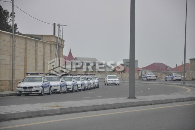 Nardaranda polislər üçün çadırlar qurulur 