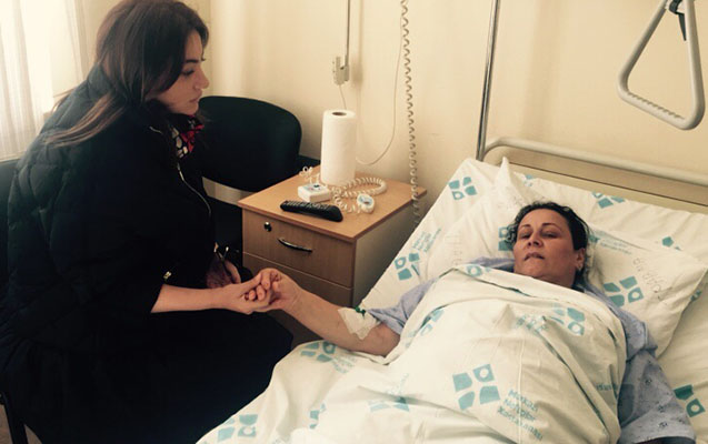 Ruhi yaralı neftçilərə baş çəkdi -  Fotolar