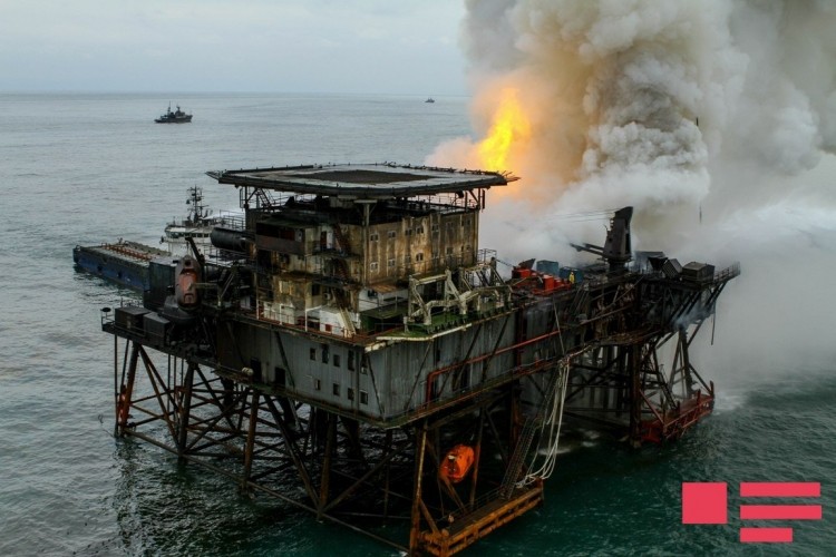 "Günəşli"dəki yanğın hələ sönməyib -  Fotolar