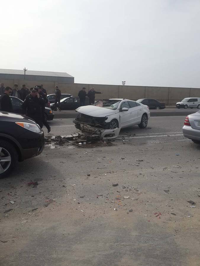 Bakıda polis qəza törətdi - Fotolar + Yenilənib