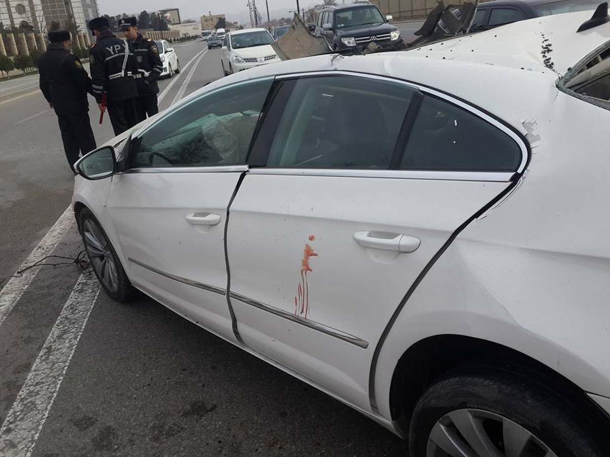 Bakıda polis qəza törətdi - Fotolar + Yenilənib