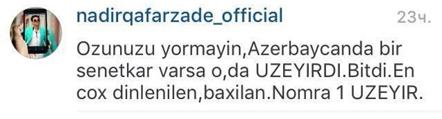 “Fahişələrə də “sənətkardır” deyirlər”  -  Nadir