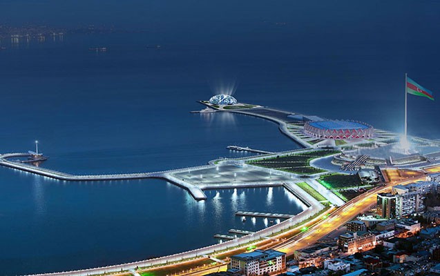 Dənizdə istirahət evi tikilir  -  Fotolar