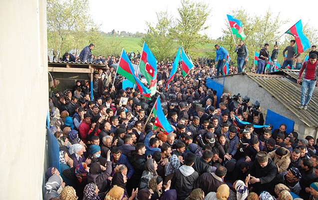 Masallıda şəhidlə izdihamlı vidalaşma -  Fotolar