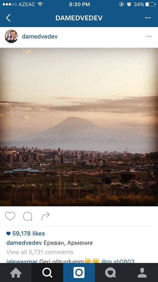 Medvedev Bakı ilə İrəvanı belə müqayisə etdi -  Paylaşdığı şəkillərlə