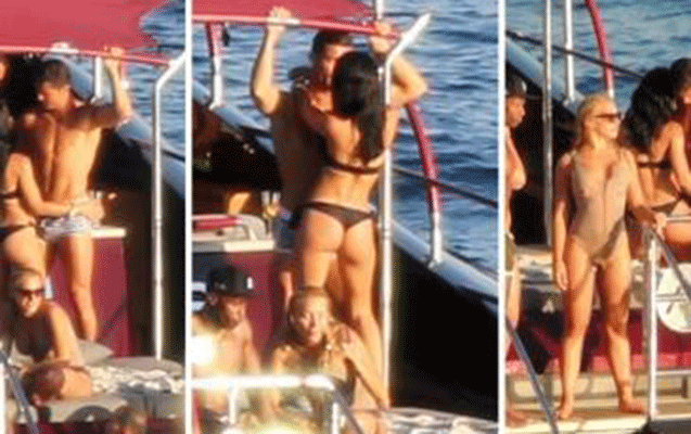 Ronaldo yaxtada qızlarla -  Fotolar