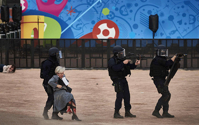 Fransa polisi Avropa &Ccedil;empionatına belə hazırlaşır - Fotolar