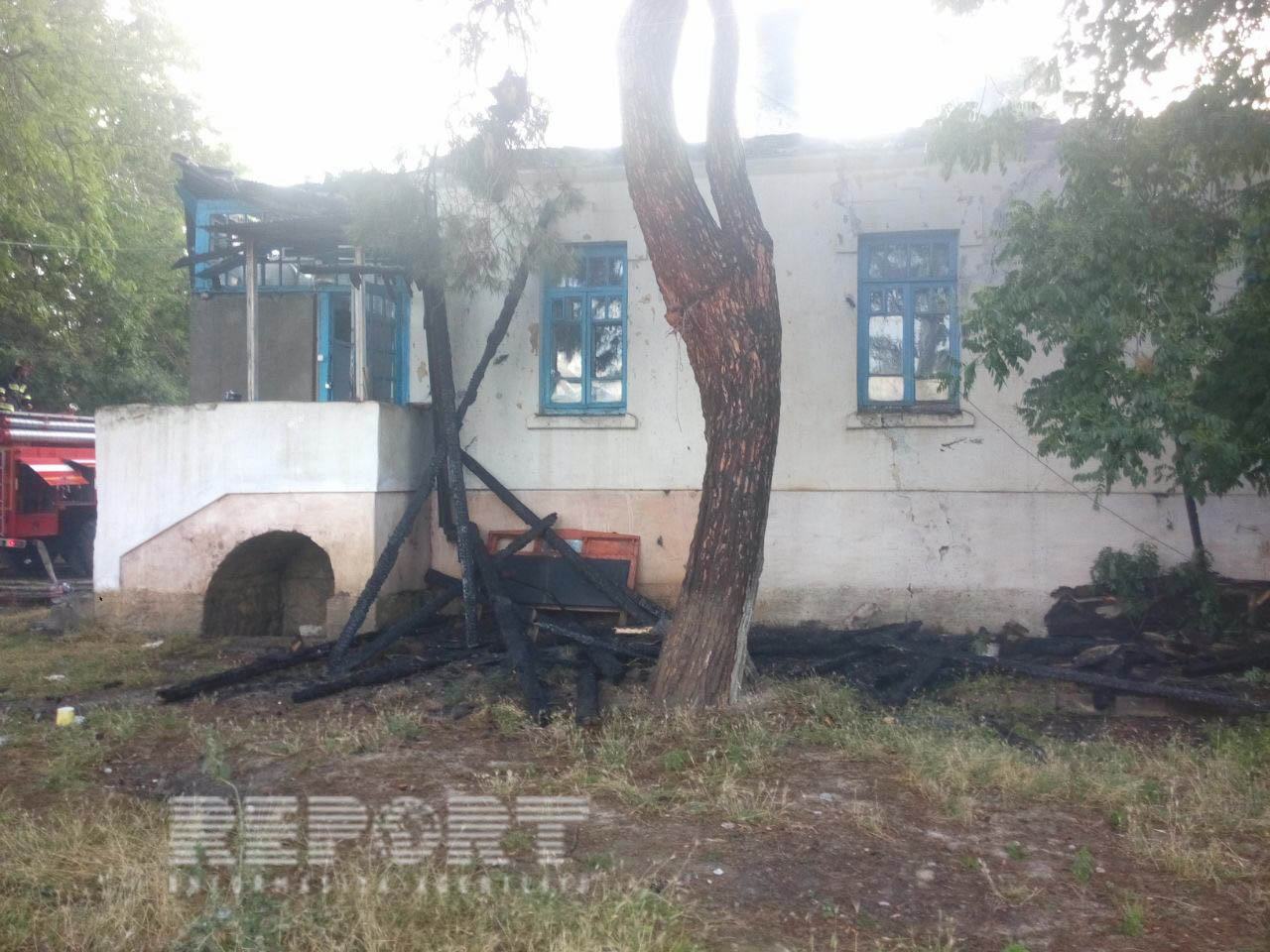 Xaçmazda uşaq bağçası yanır - Fotolar+Yenilənib