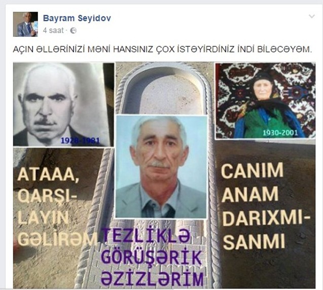 Azərbaycanlı m&uuml;əllim status yazdı, &ouml;z&uuml;n&uuml; asdı - Fotolar