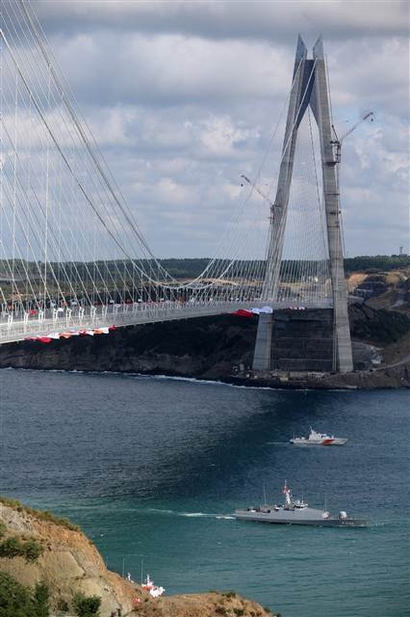 Ərdoğan Əli Həsənov və Oqtay Əsədovla körpünün açılışında -  Fotolar