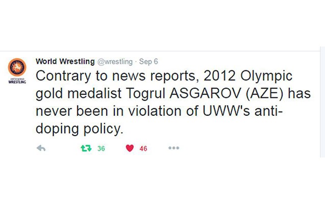 Toğrul Əsgərov dopinqdən istifadə edib? -  Rəsmi açıqlama