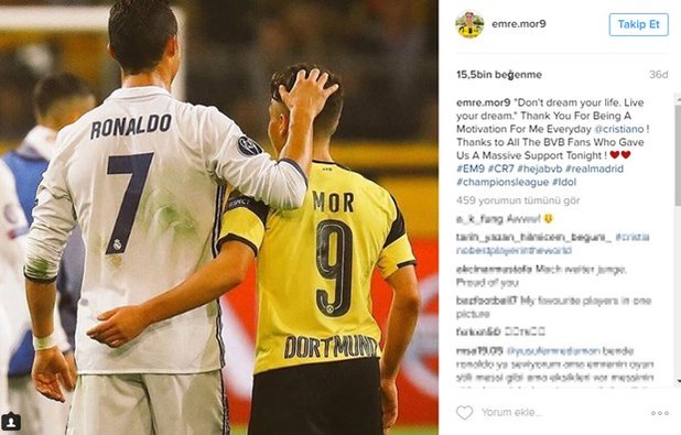 Emre Mor Ronaldoya təşəkkür etdi - Foto