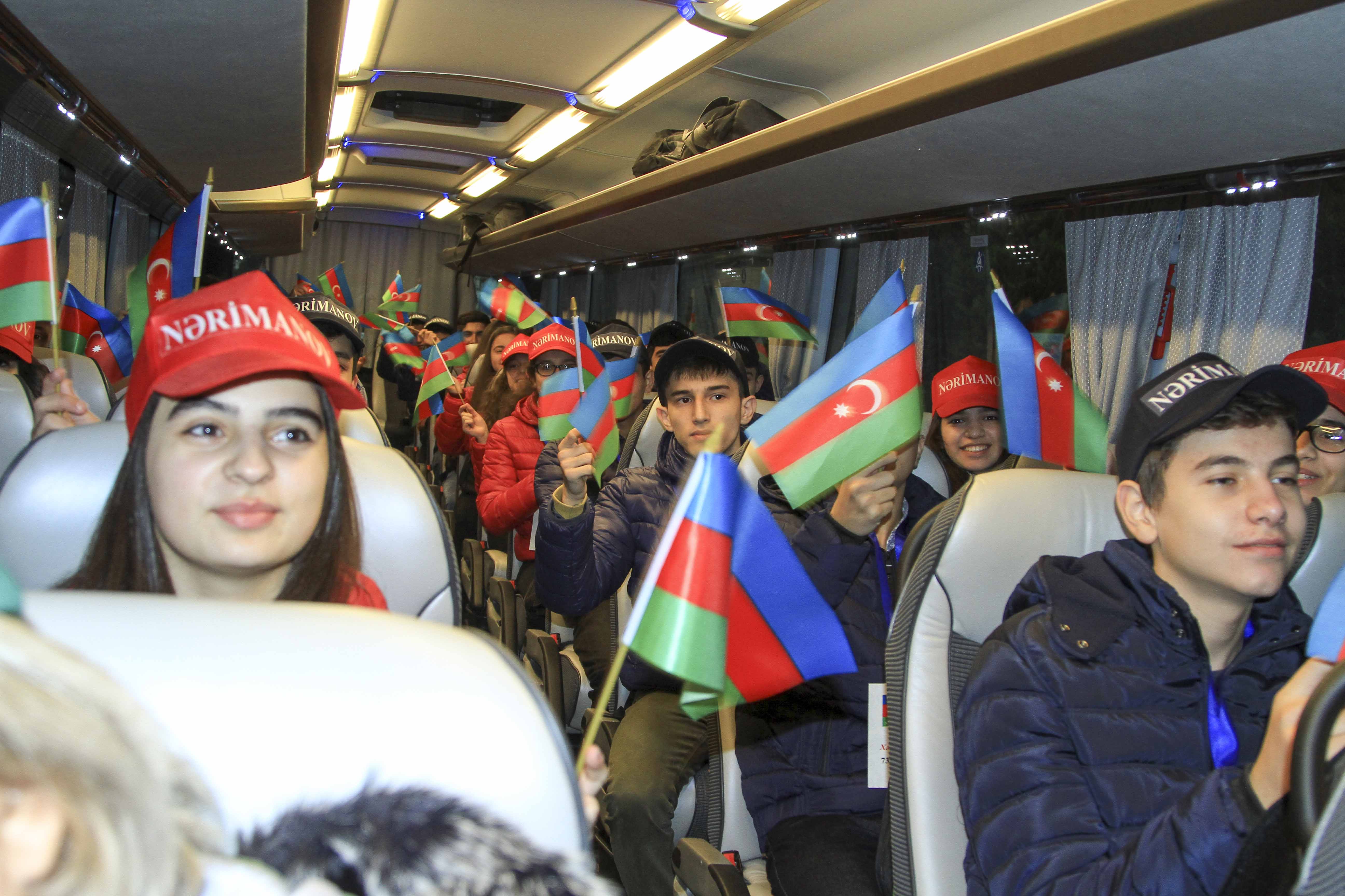 Nərimanov məktəbliləri cənub bölgəsinə yola salınıblar