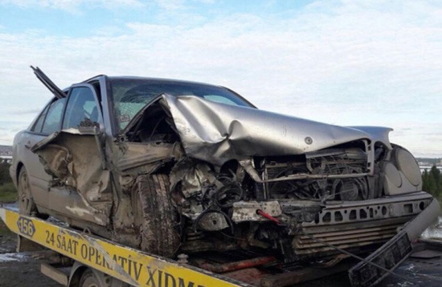 Masazırda dəhşətli qəza - 1 ölü, 2 yaralı+ Fotolar