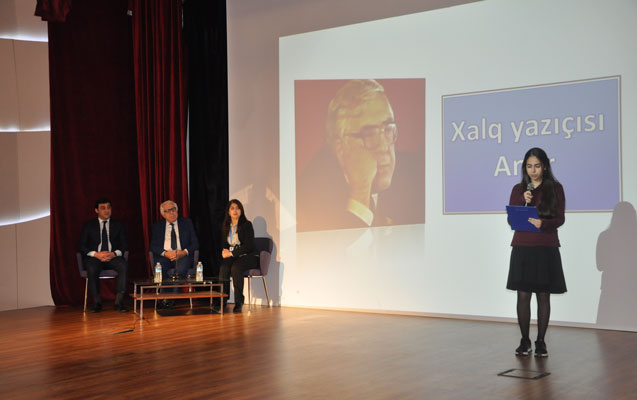 Avropa Azərbaycan Məktəbində Anarla görüş - Fotolar