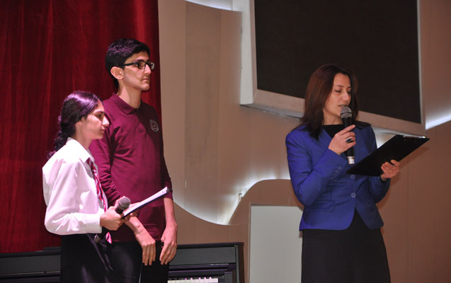 Avropa Azərbaycan Məktəbində Anarla görüş - Fotolar