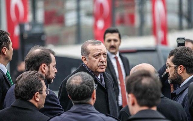 Ərdoğan nazirlərlə terror baş verən ərazidə - Fotolar
