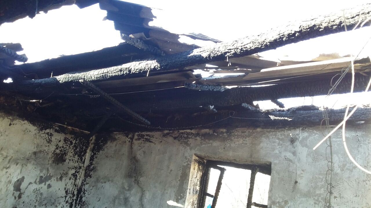 Füzulidə ev külə döndü  -  Bir ailə evsiz qaldı + Fotolar