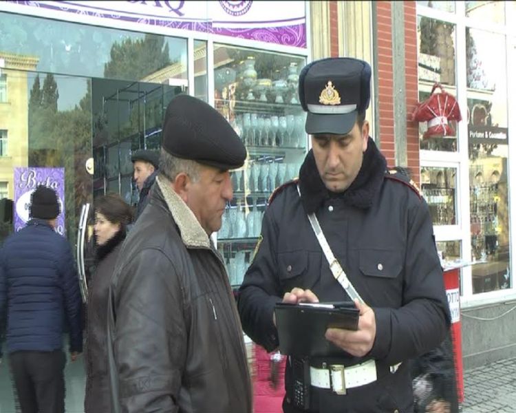 Gəncədə reyd -  70-dən çox piyada cərimələndi + Fotolar