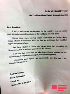 Azərbaycandan Tramp üçün özəl hədiyyə -  Ağ Evə göndərildi +Fotolar