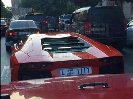 Bakıda Dubay nömrəli “Lamborghini” saxlanıldı -  Foto