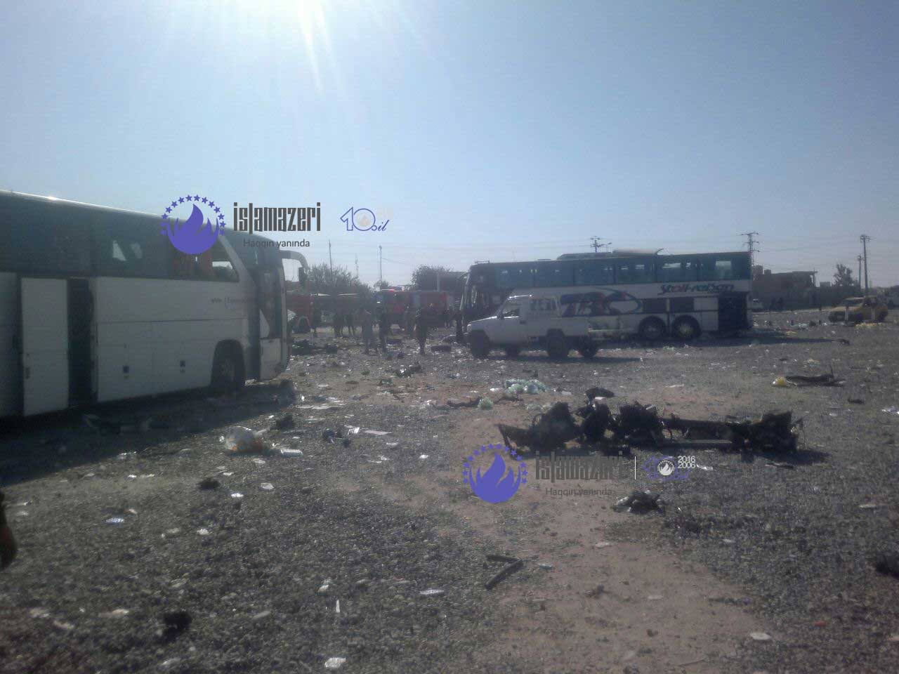 İraqdakı terrorda azərbaycanlı zəvvarların avtobusu bu hala düşdü - Foto
